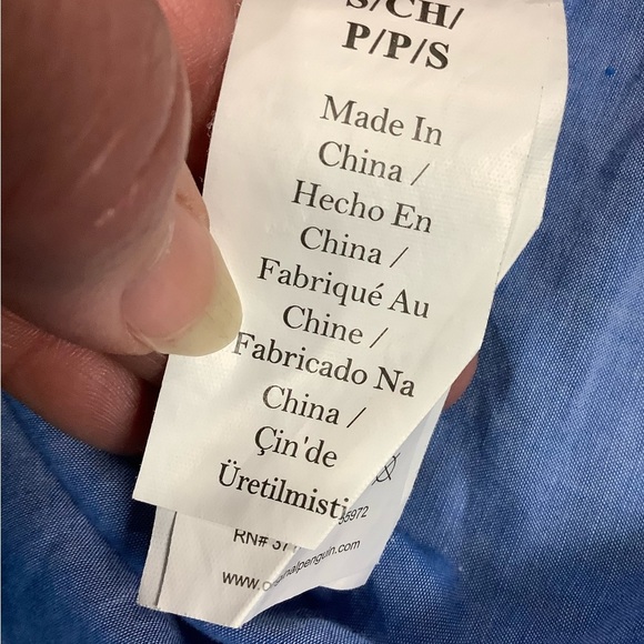 Men's Penguin Small Button Front Shirt Block Colors Short Sleeve Casual NWOT - Picture 9 of 11